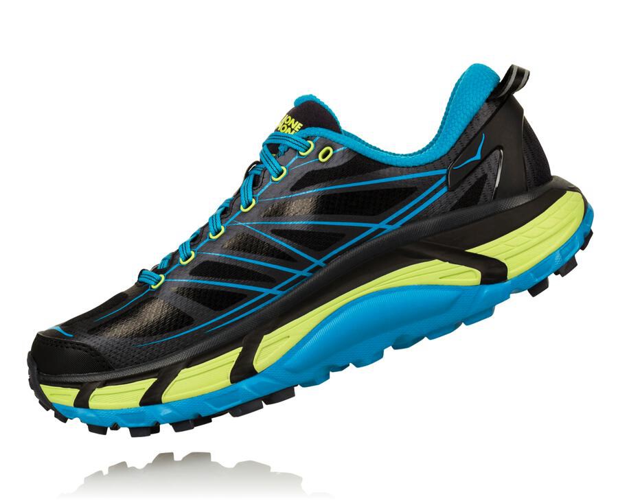 Hoka One One Trailove Tenisky Panske Čierne/Modre - Mafate Speed 2 - 82739-ZLQW